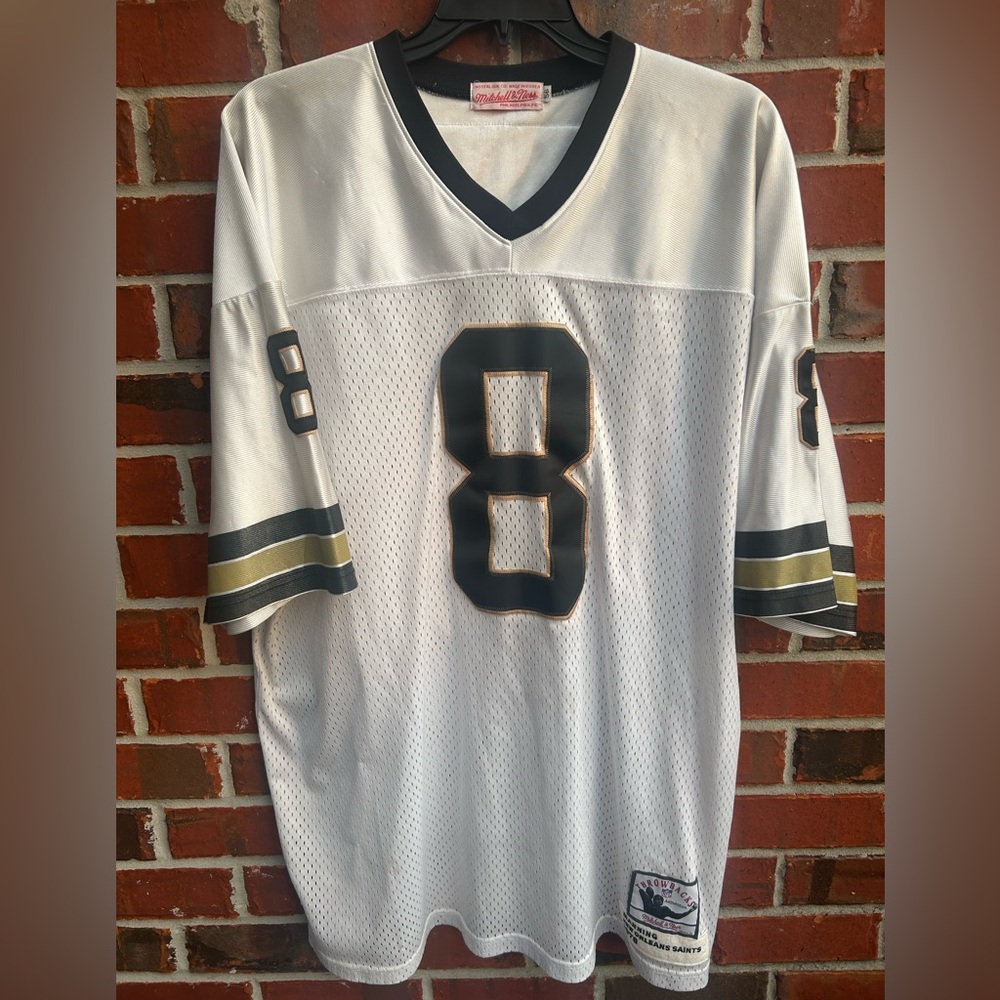 Mitchell & Ness Throwbacks New Orleans Saints #8 Archie Manning Stitched Jersey - Picture 1 of 7